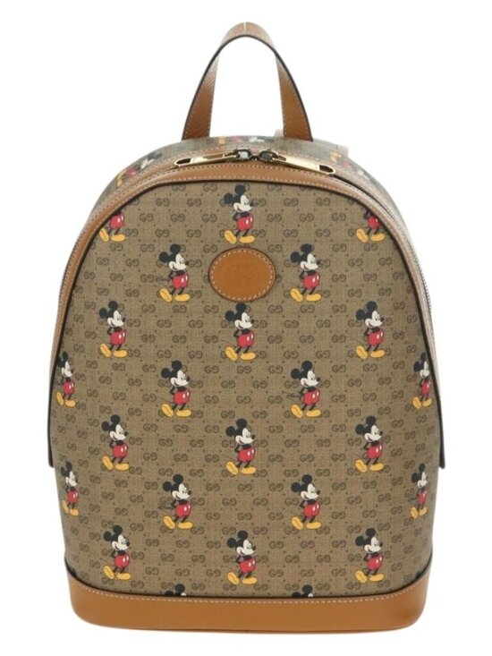 GUCCI Micro GG Supreme Disney Backpack PVC Beige Gold 552884 Auth YKZ1359M main image 6